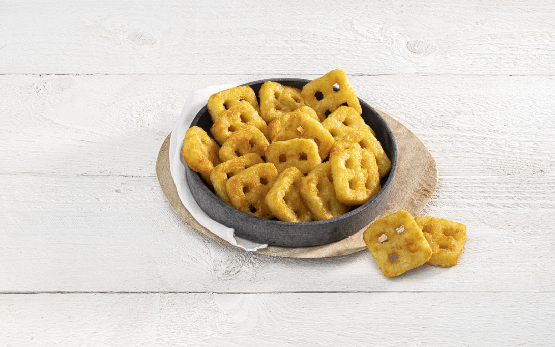 Mini hash brown waffle