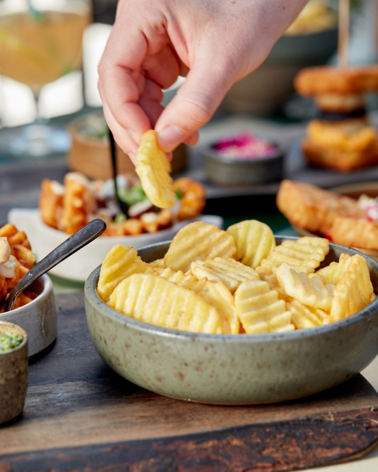 Super Crispy deep ridged crinkle slices