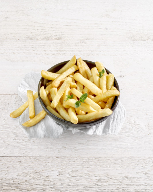 Súper crujiente straight cut fries
