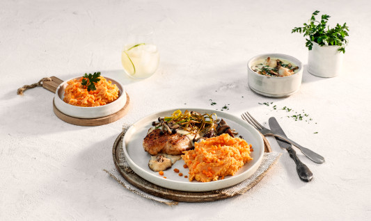 Premium mash with root vegetables