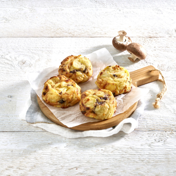 غراتان البطاطس with truffle flavour and mushrooms