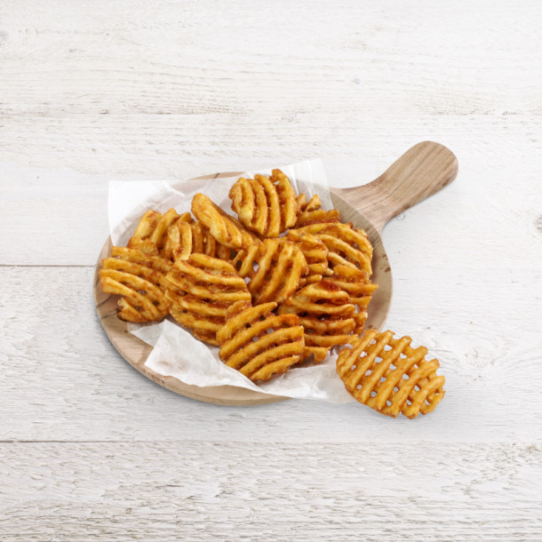 Super crispy seasoned waffle fries