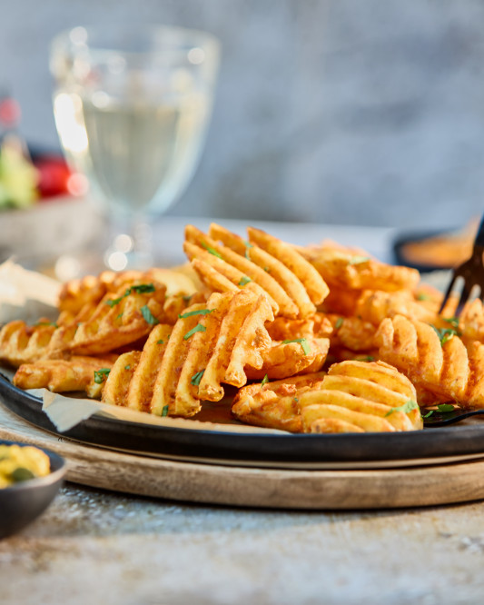 Super crispy seasoned gofres fritos