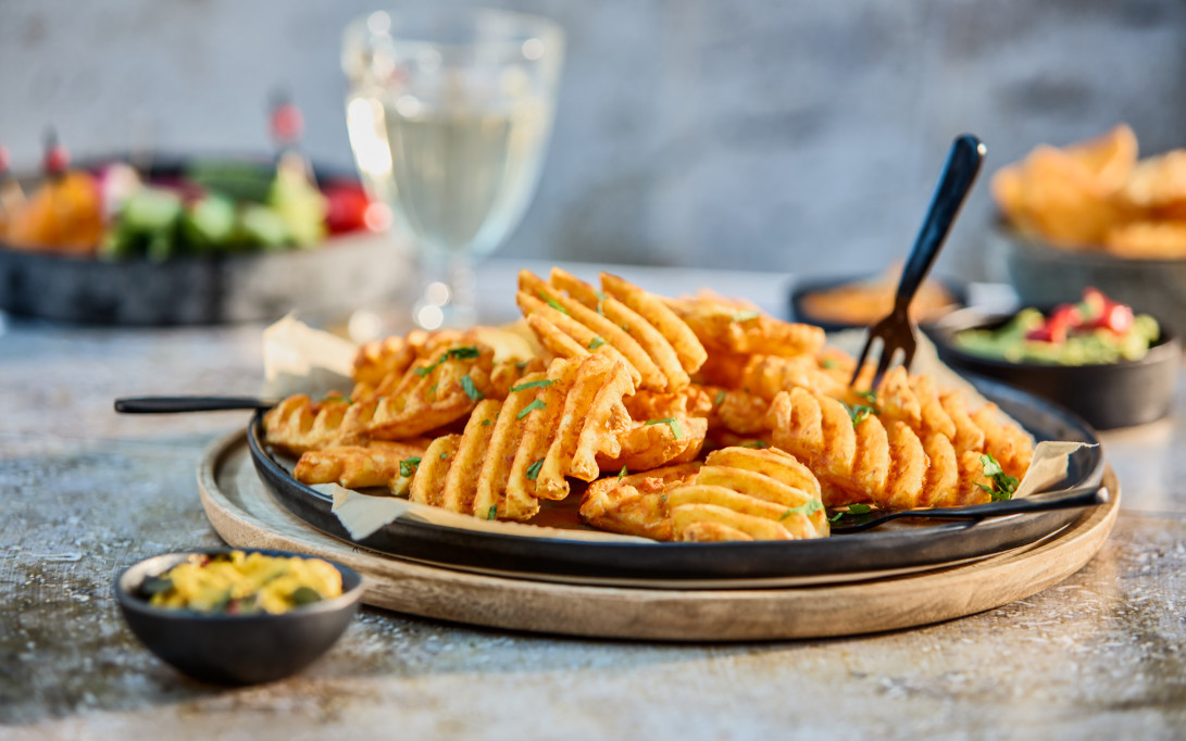 Super crispy seasoned gofres fritos